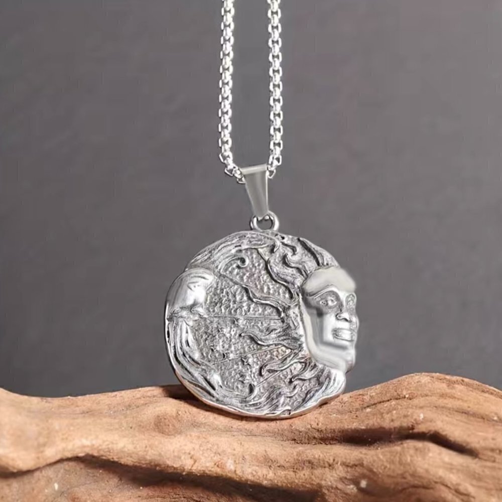 Sun and Moon Pendant and Necklace #1403 - Picture 7 of 10